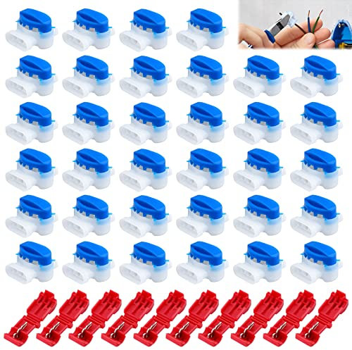 50 Stück Kabelverbinder mit Gel, Anschlussklemmen für Mähroboter, Wasserdicht Kabelklemmen, Kabelverbinder für Mähroboter, Kabel Verbinder Kompatibel mit Husqvarna Automower Rasenroboter Rasenmäher