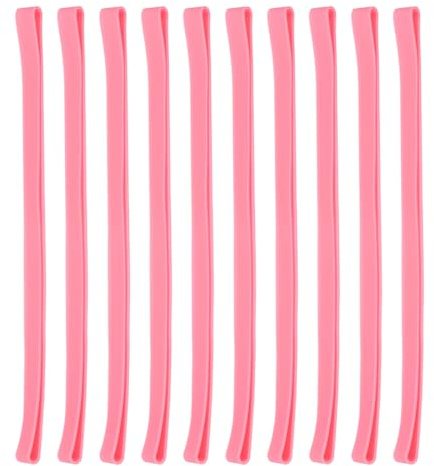 PATIKIL 8 Large Elastic Rubber Bands, 10 Pcs Big Silicone Rubber Bands Strap for Wrapping Notebook Office Supply Can File Folders Box, Pink