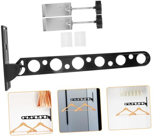 AOKWAWALIY 1 Set Kleiderbügel, Wäscheständer, Kleiderständer, Kleideraufbewahrung, Wandbügel, Wandmontage, Aluminiumlegierung, Einzelkleidung