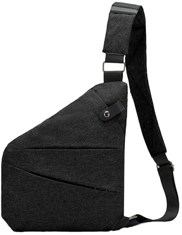 Sling Bag – Anti-Diebstahl-Tasche | wasserdichte Brust-Umhängetasche | leichte seitliche schlanke Sling-Tasche | Brust-Schulter-Rucksack mit verstellbarem Gurt | Sling-Taschen geeignet für Outdoor,