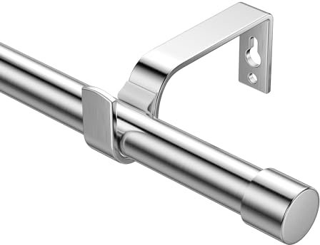 Bastoni per tende allungabili, 76-280 cm, diapositiva 19 mm, regolabili con pomelli per tende con occhielli, eleganti aste decorative per camera da letto