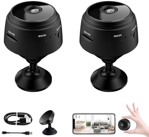 Orbicam - Orbicam Magnetic Mini Security Camera, Orbicam Camera, Orbicam Security Camera, Mini 1080p Hd Camera, Night Vision Motion Detection Security Cam With App (2Pcs)