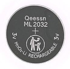 Qeessn ML2032 Lithium-Mangandioxid Knopfzellenakku, wiederaufladbare Knopfzellenbatterie für Tastaturen etc. oder als Ersatzbatterie; von derKosie®