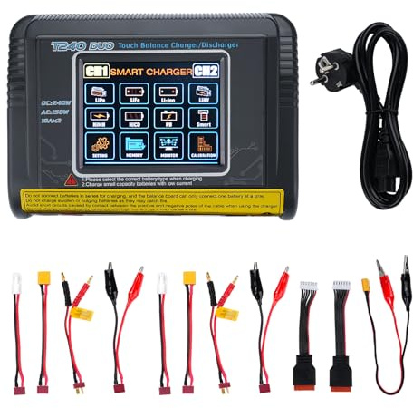 Lipo ladegerät mit Balancer RC ladegerät lipo Charger DC/AC dual Charging 11-18V 240W AC 100-240V 150W Auto Erkennung LiPo/Lilon/Life/NiMH/NiCd/PB/NiMH 3,2 Zoll LCD Touchscreen 10A (T240)