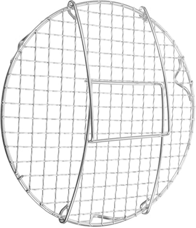 iplusmile Soporte de Vapor Inoxidable Redondo con Asas Accesorio Multifuncional para Cocción Freidoras de Aire y Ollas de Arroz para Drenaje y