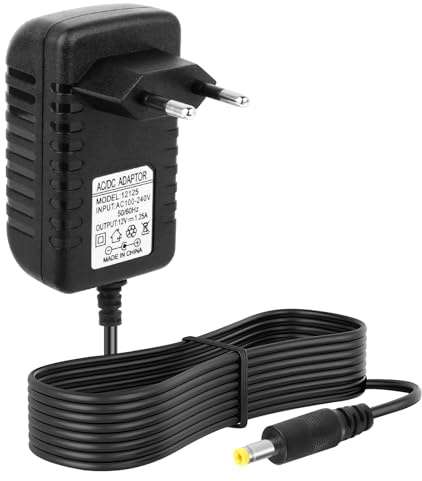 15 W Caricabatterie compatibile con Alexa Echo Dot 3th 4th 5th Echo Show 5, adattatore di alimentazione 12 V 1,25 A per Echo Spot, Echo Pop TV, Cubem, cavo di alimentazione 1,8 m