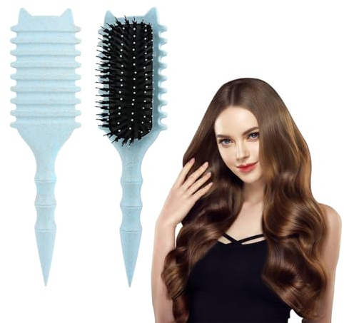 Neuytiky Spazzola per Capelli Curva,spazzola per Ricci Multifunzionale,Spazzolas Districante per Capelli Professionale,spazzola per Definizione Ricci,Curly Hair Brush