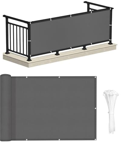 - Brise-vue opaque, protection contre le vent et les UV pour balustrades, résistant aux intempéries, pour clôtures, terrasses, jardins et piscines - Bouclier extérieur durable
