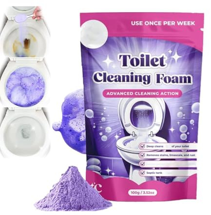 Mousse Nettoyante Pour Toilettes,Mousse De Nettoyage Insta-Action Pour Toilettes Propres Et étincelantes Sans Effort, Touch Free Toilette Nettoyage Poudre (1PC)