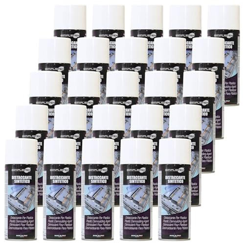 SIMPLETEK - 25x Distaccante Non Siliconico Spray CFC Free per Stampaggio Plastiche -40/+300°C Verniciabile Incollabile (25 pezzi)