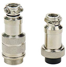 Dahszhi Female + Male 4 Pin Microphone Connector Adapter CB Mic Extension Cable Connectors - 1 Pair