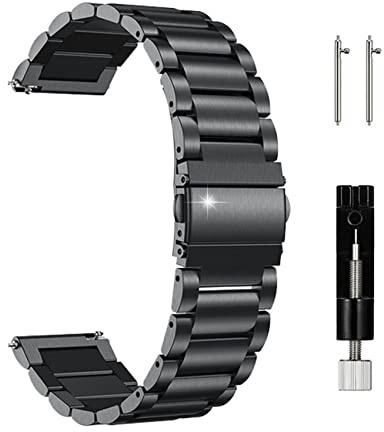JUSUTEK 2022 Universal-Uhrenarmband aus Titanlegierung, 18/20/22 mm, Metall-Armband, Schnellverschluss, Uhrenarmband, Titan-Armbänder, kompatibel für Männer und Frauen