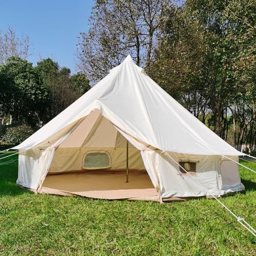 Latourreg Outdoor Wasserdicht 4M 5M Glamping Bell Zelt Deluxe Jurten Zelt für Camping