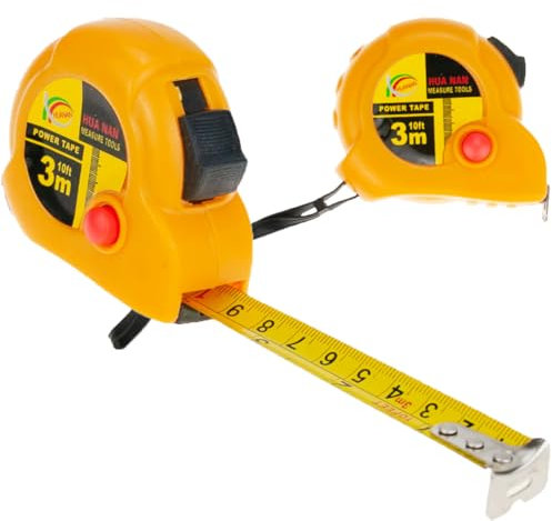 gerolltes 3M-Maßband Maßband mit Clip an, 3 m Maßband, automatischer Block, Maßband, 3 m Präzisionsmaßband mit Zwei-Wege-Haken und Gürtelclip aus Metall