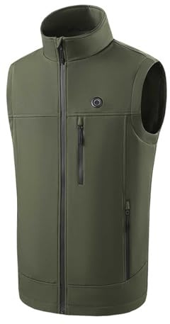 Kelandoom Gilet Chauffant,Zones De Chauffage 3 Températures Optionnelles Doudoune Chauffante Sans Manche Électrique Chargement USB Veste Chauffante Pour Moto Chasse Camping Cyclisme Pas Cher