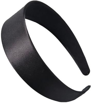 Haarreif Schwarz Breit,Haarreifen Damen Breit,Klassisches Basic Schwarz Band Haarband für Damen,Rutschfest Harte Vintage Modisches Haarbänder Stoff Haarreif,Haarband Minimalistischen für Jeden Anlass