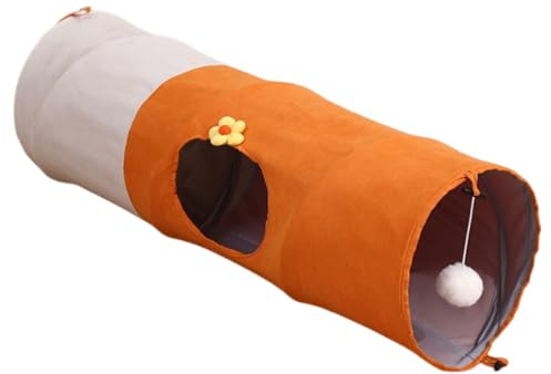 Tunnel pour Chat | Pliable avec Balle Tubes et Galeries | Tente Anti-Griffes d'Enrichissement Mental pour Outil d'Entraînement