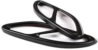 For Mercedes For Benz W117 CLA 2017-2018 2Pcs Stainless Steel Tail Throat Exhaust Pipe Muffler Tip Cover Trim(Black)