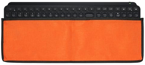 kwmobile Tastaturabdeckung kompatibel mit Logitech MX Keys Wireless Tastatur Hülle - Staubschutz Abdeckung mit Reißverschluss - Keyboard Cover in Orange