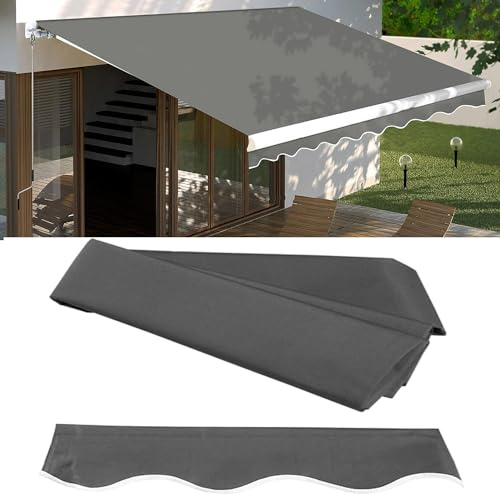 Tettoia in tessuto sostitutivo Copertura superiore Retrattile da giardino Riparo esterno Panno for patio parasole Bloccante for tenda sole in poliestere impermeabile for negozio(6x3m)