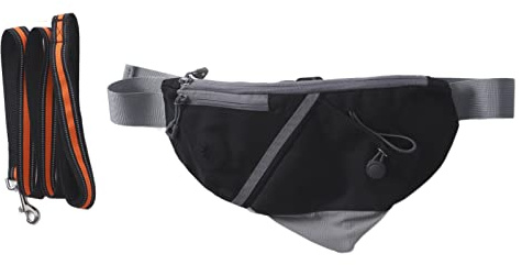 petjoyful freihändiger Hundeleinen-Hüftgurt mit Reißverschlusstasche für das Lauftraining für kleine mittelgroße Hunde