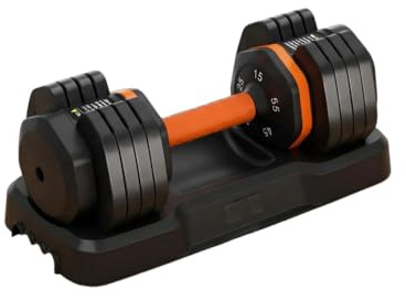 24KG Verstellbare Hantel (1 Stück) - Einzelne Kurzhantel mit Rutschfestem Griff, Kurzhanteln verstellbar für Krafttraining, Adjustable Dumbbell Home Gym