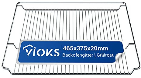 VIOKS Grillrost Edelstahl 465x375mm Ersatz für Bosch 00574876 HEZ334000 Grillrost Backofen Gitterrost für Ofen Bosch Backоfen Zubehör Backоfen Rоst