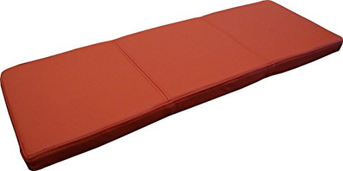 Quattro Meble Rot Echtleder Bankauflage Sitzkissen Lederkissen Sitzpolster Bank Auflage doppelt genähtes Echt Leder Kissen Sitzauflage (35 x 160 cm)