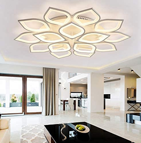YZSJ Deckenleuchte LED Dimmbar Deckenlampe Mit Moderne Wohnzimmerlampe Metall Acryl Schlafzimmer Küche Und Büro Kronleuchter Kinderzimmerlampe Dekorative Innenbeleuchtung,A,120CM(160W)