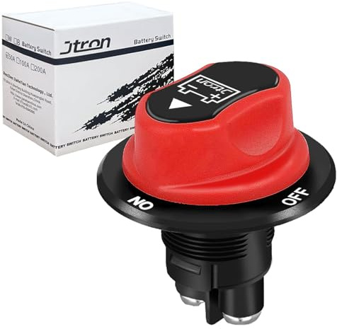 Jtron Batterieschalter motorrad 12V-32V DC max an aus Auto Mini Batterie Wahlschalter (50A)