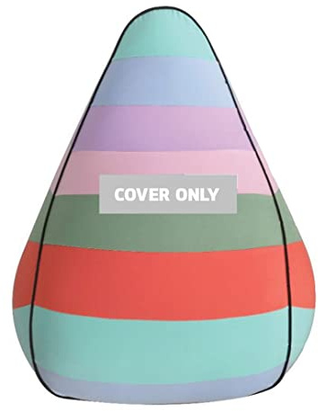 Yogibo Lounger Bean Bag Replacement Cover, Removable, Washable, Rainbow Pastel
