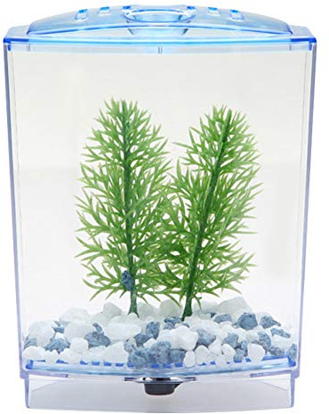 Jiawu Small Betta Fish Tank, Acrylic Aquarium Tank Kit with isolation boards, Aquarium Starter Kit for Home and Office Desk, Fish Bowl Accessories for a Variety of Fish(1#)