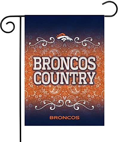 NFL Rico Industries Denver Broncos Broncos Country 13 x 18 Double Sided Garden Flag