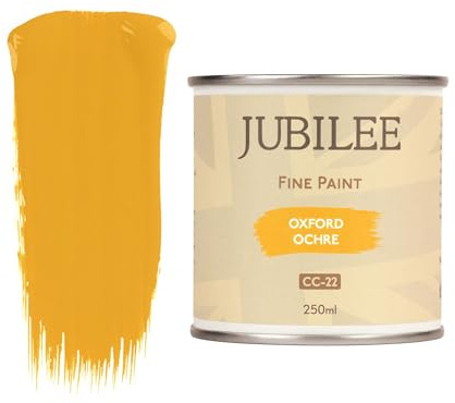 Guild Lane Jubilee Furniture Paint – Upcycle & Transform Wood, Metal & Glass – Soft Sheen Finish for Indoor & Outdoor – Durable & Easy to Apply Multi-Surface Paint (Oxford Ochre, 250ml)