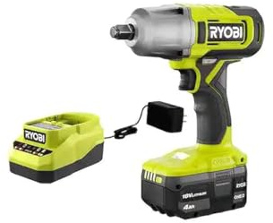 RYOBI ONE+ PCL265K1 Kit de clé à chocs sans fil 1,27 cm 18 V avec batterie 4,0 Ah et chargeur