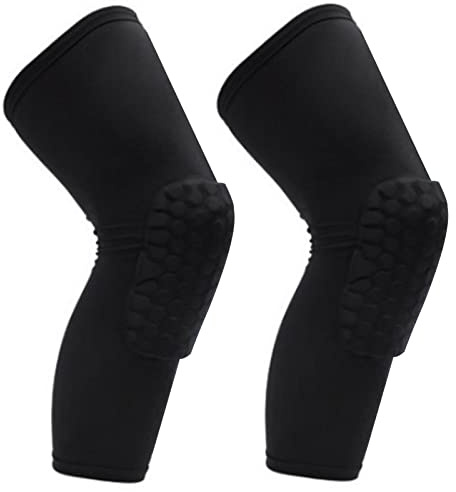 2 PZ Ginocchiera Ginocchiera Ginocchiera Manica Compressione Ginocchiere Supporto Ginocchio per Basket (L Altezza 175-185 cm #14)