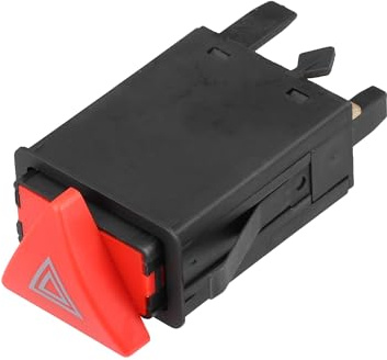 A ABSOPRO Warnblinkschalter Druckschalter Für Audi A3 96-03 1 Stk | Kunststoff, Metall, Schwarz, Rot, 7 Pin, 8.3X4.9X2.2 Cm, OE-Nr 8L0941509M, Warnfunktion, Langlebig