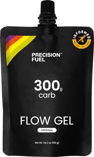Precision Fuel PF300 Flow Energy Gels - Mild Flavour Running Gels for Endurance Athletes, 300g Carbohydrate, Easy-to-Digest, Perfect for Running & Long-Duration Sports (Pack of 1)