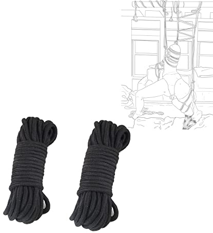 JINGHUA3 Juego de 2 piezas de bondage, cuerda de bondage suave con 10 metros cada una, restricciones de bondage BDSM, juguete sexual, esposas SM, restricciones para los pies, fetiche (púrpura) (Color