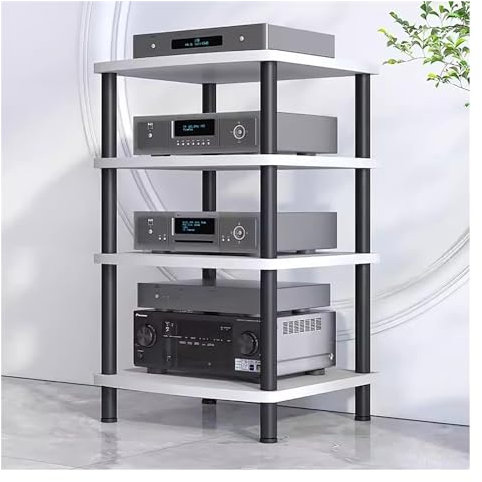 hifi stand hi fi cabinets hifi racks and stands 2/ 3/ 4 Tier Hifi Audio Rack Shelf Metal & Wooden Av Component Media Stand Stereo Cabinet For Amplifier/record Player/stereo Receiver, Audio Video Equip