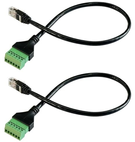PENGLIN 2 Stück RJ12 Stecker auf 6 Pins Schraubklemmenblock Adapter