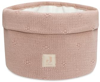 Jollein Pflegekörbchen - Cosy Knit, Wild Rose - 60% Baumwolle, 40% Acryl - 14x18 cm - Rosa