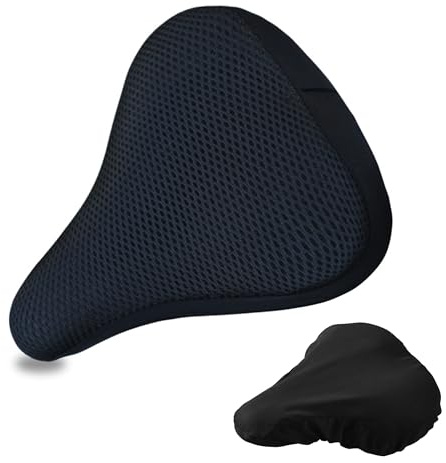 Hayaww Fahrradsattel überzug,Atmungsaktiver Gepolsterter Sitzbezug,Cycle Sattelbezüge mit wasserdichter Sattelschutz,Sitzbezug für Fahrradzubehör,Bequem Sattelpolster,für Damen Herren Senioren (A)