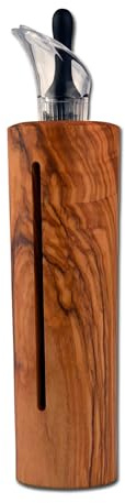 SeleXions Essig- und Öl-Spender aus Olivenholz, 100 ml, 22 cm hoch