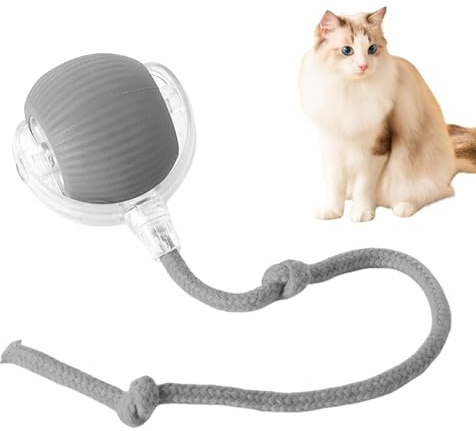 Yonuaret Jouet Interactif pour Chat - Balle Automatique Rotative à 360° - Boule Interactive pour Chat Et Chien