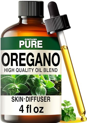 KUKKA Oregano-Ätherisches Öl – 118 ml – für Haare, Haut, Diffusor, Aromatherapie und zur Seifenherstellung | Öl von Oregano für Nägel, Fußtränke, Diffusor, Aromatherapie, Carvacrol-Rich, Non-GMO, unverdünnt, mit Pipette