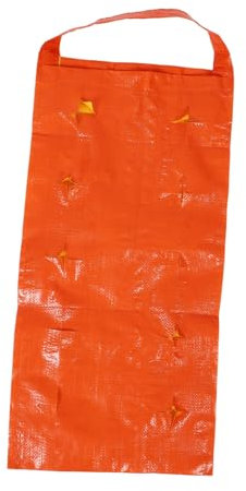 GAROZATION Erdbeerbeutel Zum Aufhängen Pflanztaschen Für Pflanzen Im Freien Taschen Hängepflanzer Pflanzentasche Tomatenpflanzer Pflanztaschen Zum Aufhängen Outdoor-pflanzsack Orange Plastik