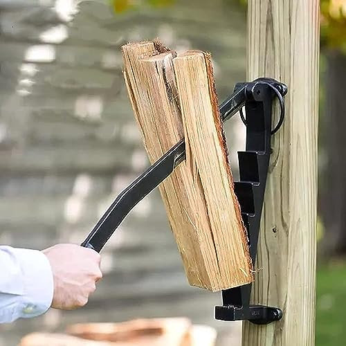 MZBDYYF Cortadora de leña resistente – Cortador de leña portátil para uso en interiores y exteriores | Divisor de leña montado en la pared | Eficiente divisor de leña para un fácil procesamiento de