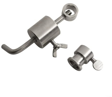 Puupaa Soporte de pincho para horno de barbacoa con equilibrador de peso, accesorios de parrilla de pollo de acero inoxidable