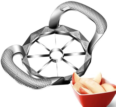 Eventerde Moulin à fruits, trancheuse à fraises, gadget pour le coring, et les fruits 2 en 1 outil de cordage et de coupe pour 8/12 même morceaux, préparation des aliments pour la cuisine à la maison